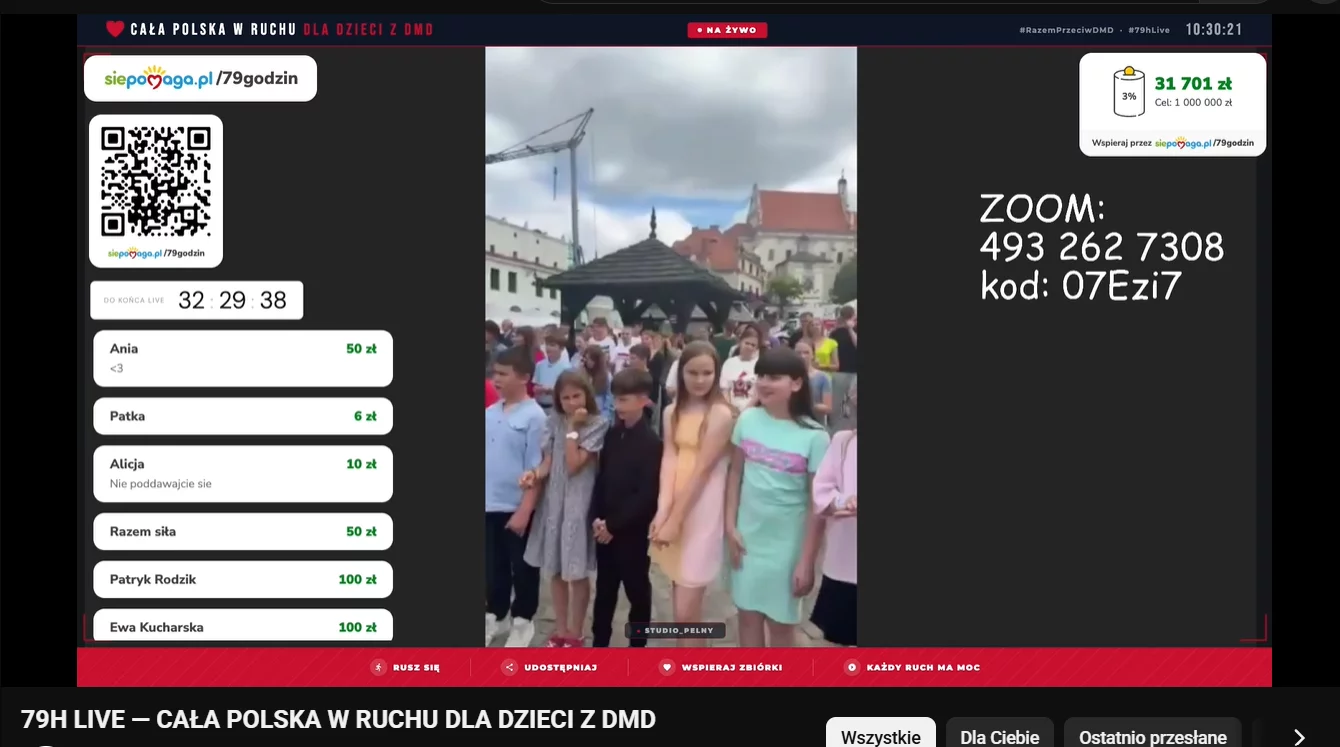 Na żywo przez 79 godzin. Wszystko dla dzieci chorych na DMD