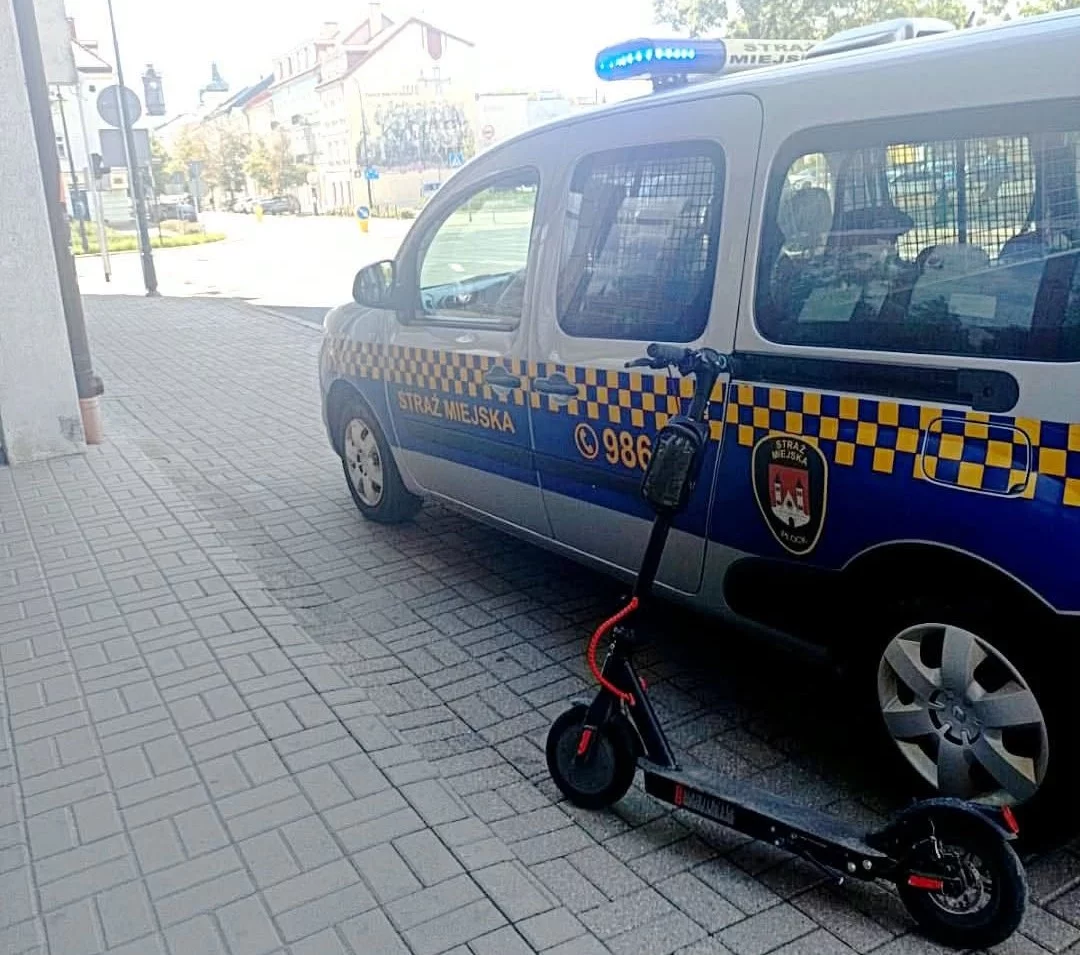 "Ekscesów" z hulajnogami elektrycznymi w Płocku ciąg dalszy. 44-latek zapłacił 2500 zł mandatu
