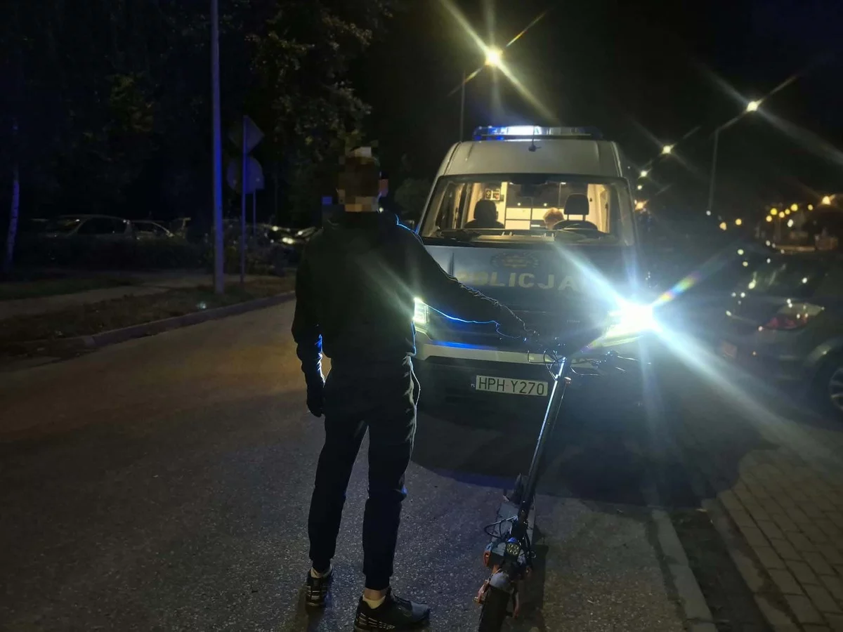 Kolejny incydent z nieletnim i hulajnogą elektryczną. Policja przypomina: to nie zabawka