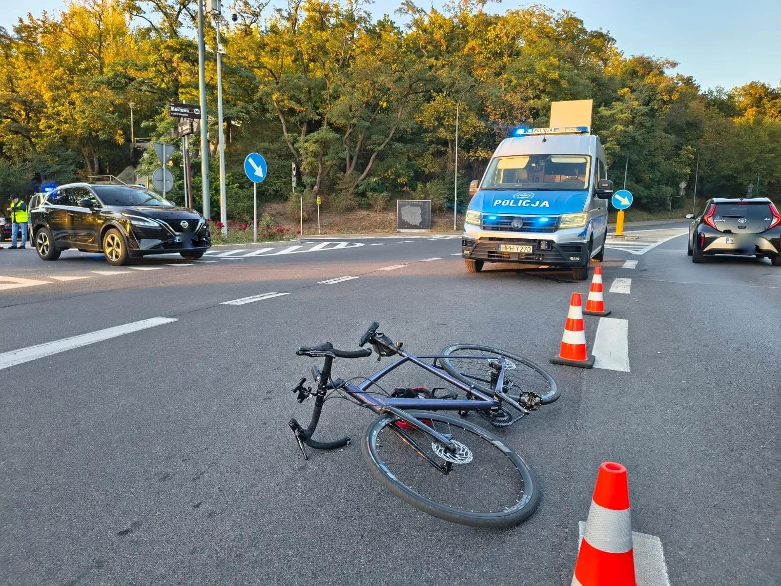 Potrącenie rowerzysty w Płocku