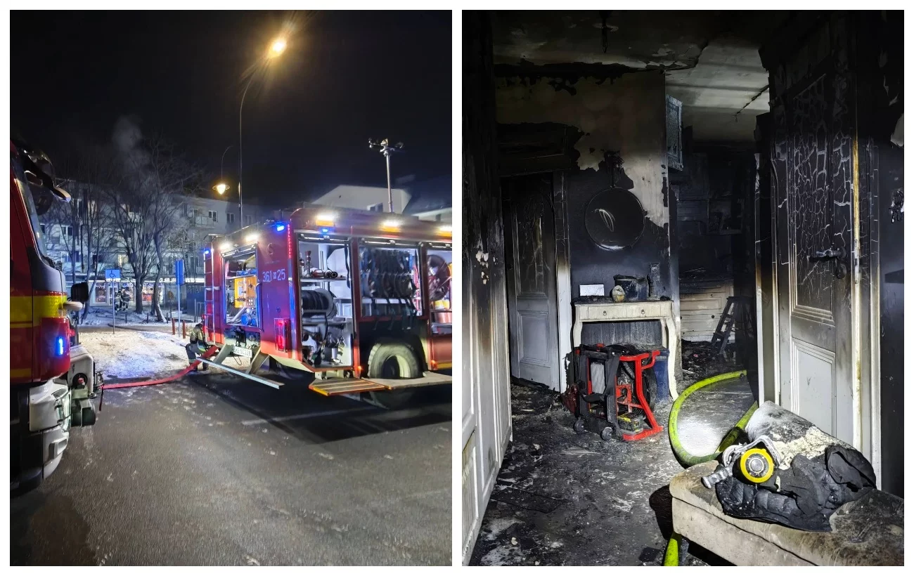 Pożar w bloku w centrum miasta. Kilka osób poszkodowanych [AKTUALIZACJA]