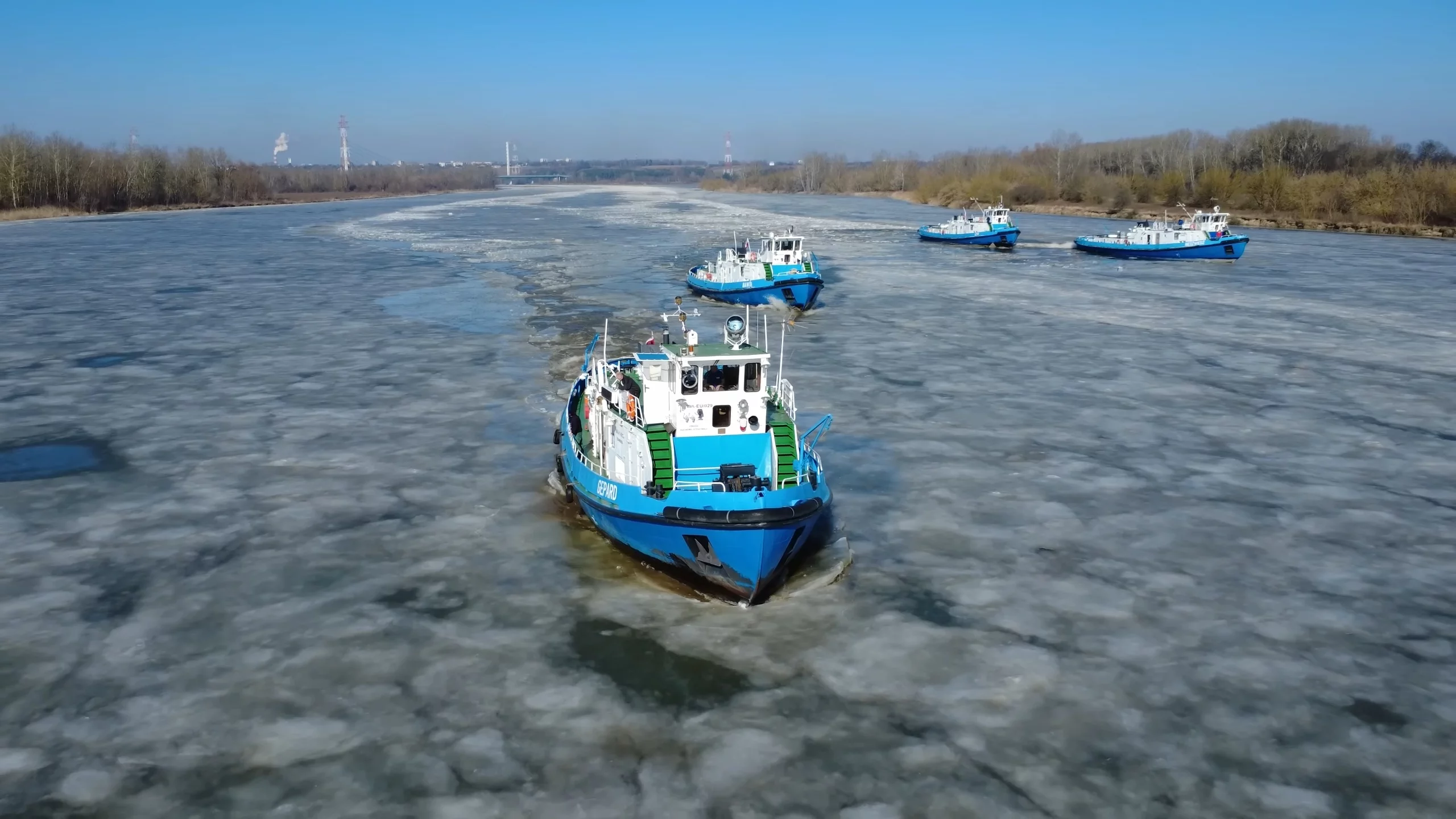 Tak wyglądało kruszenie lodu na Wiśle [WIDEO]