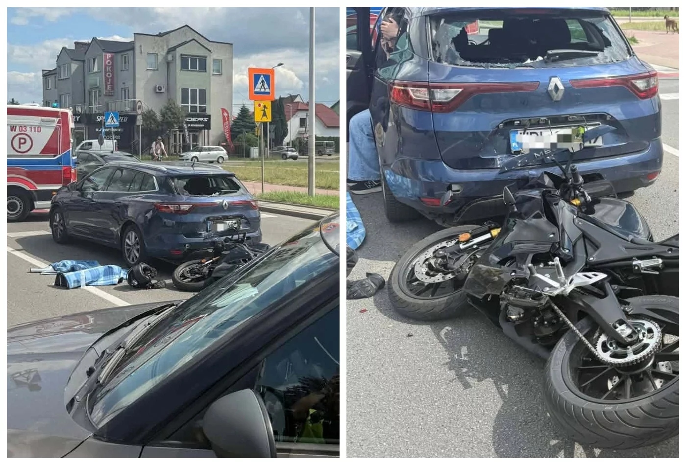Wypadek z udziałem młodziutkiej motocyklistki. Nastolatka w szpitalu