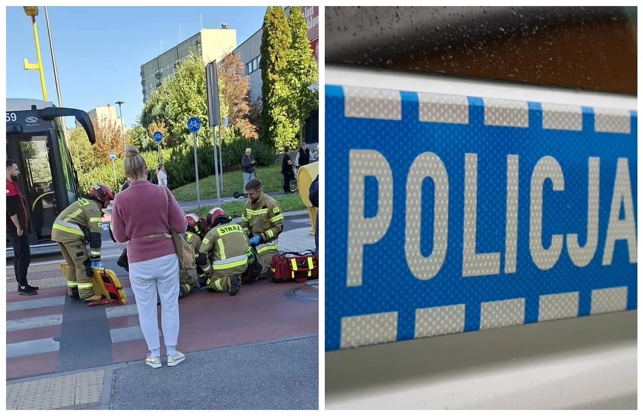 Wypadek z udziałem rowerzystki w Płocku