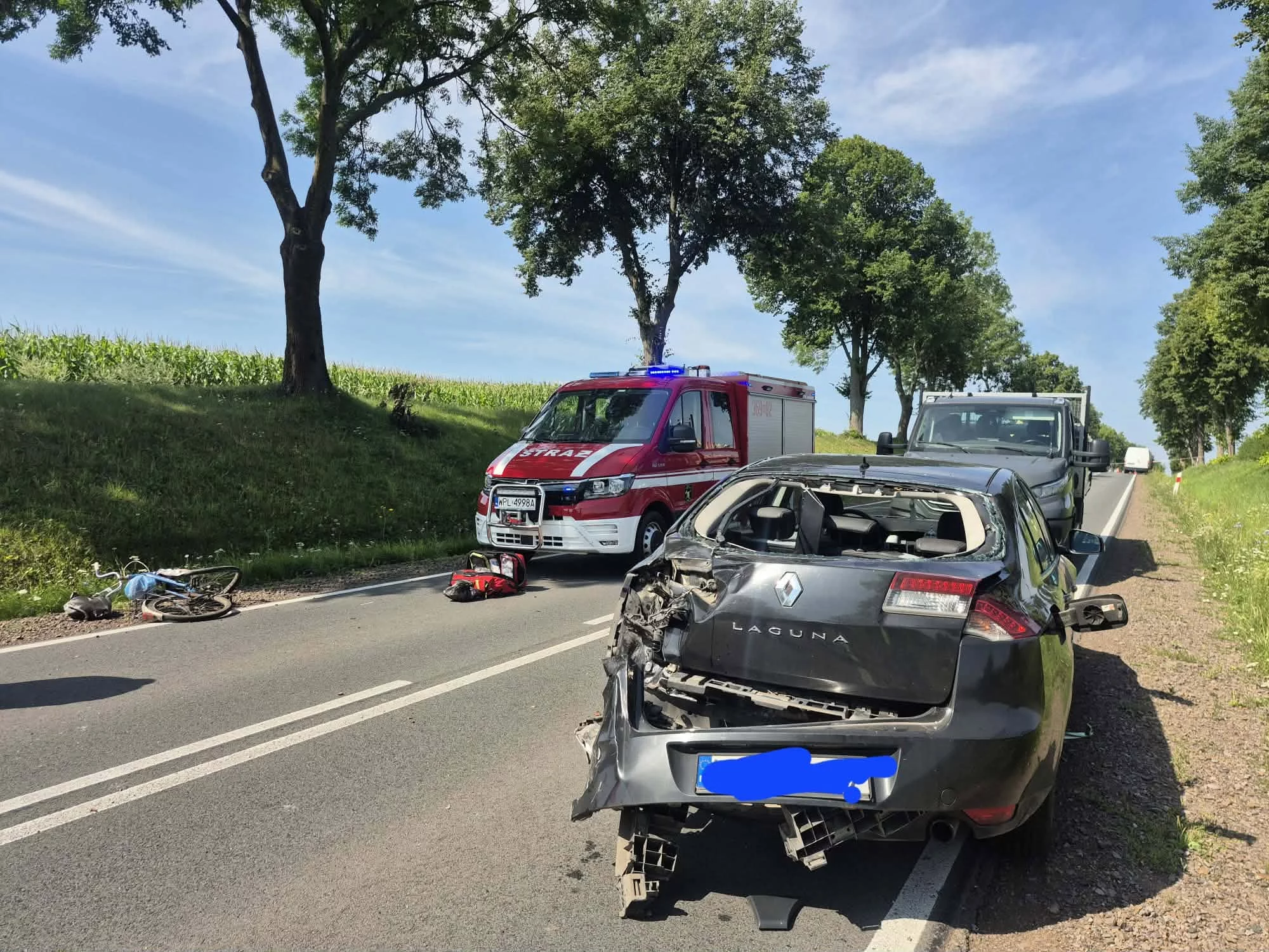 Śmiertelny wypadek pod Płockiem. Młody kierowca potrącił rowerzystkę