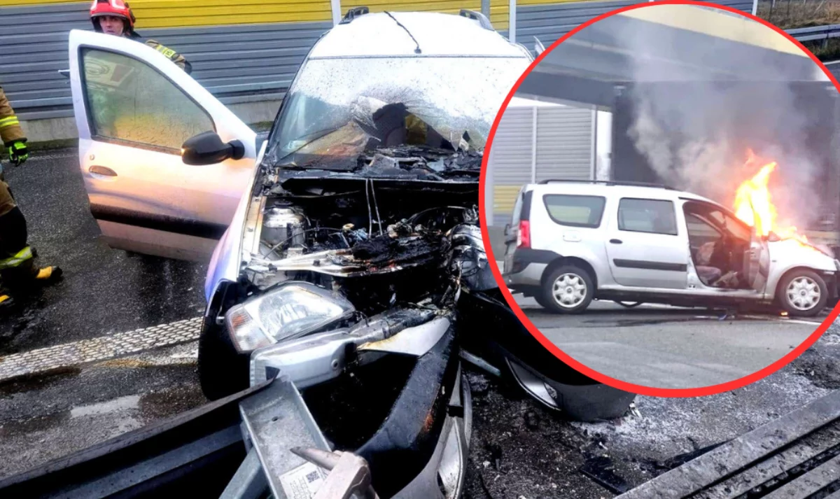 Samochód stanął w płomieniach. Akcja służb na S8. Co się stało?