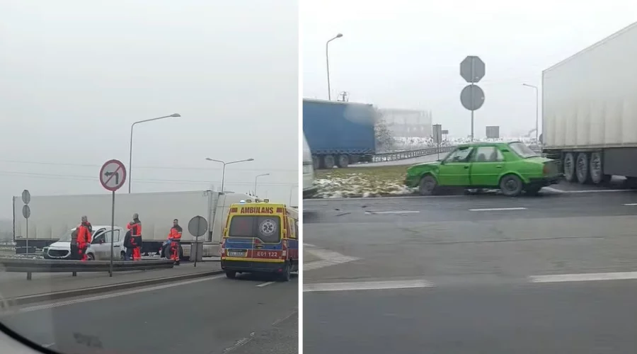 Wypadek w Piotrkowie. Na miejscu wszystkie służby