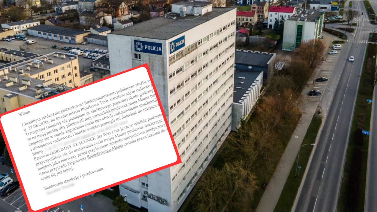 Na sygnałach, by uratować chorą kobietę. Piotrkowscy policjanci pomogli mężczyźnie w dotarciu do matki
