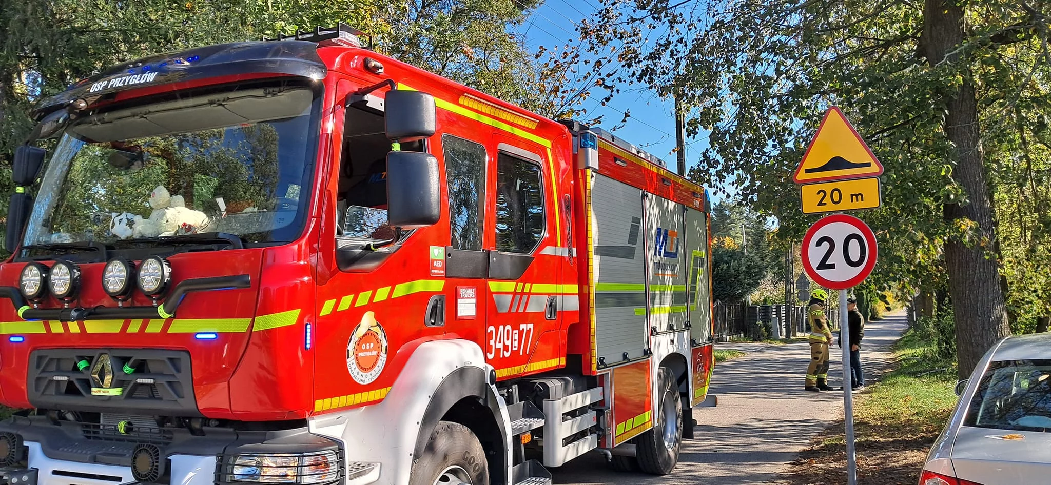 Wybuchł pożar w domu w powiecie piotrkowskim. W środku przebywała kobieta z trójką dzieci