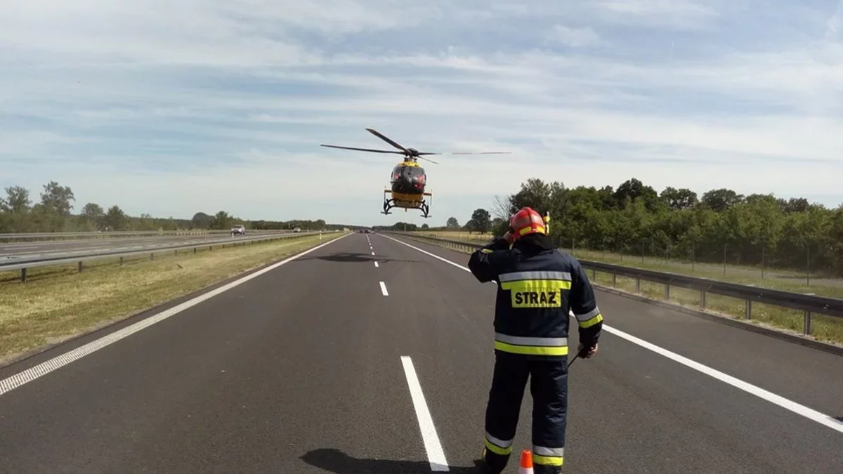 Wypadek na A1 pod Łodzią. BMW uderzyło w ciężarówkę. Kierowcy utknęli w ogromnym korku