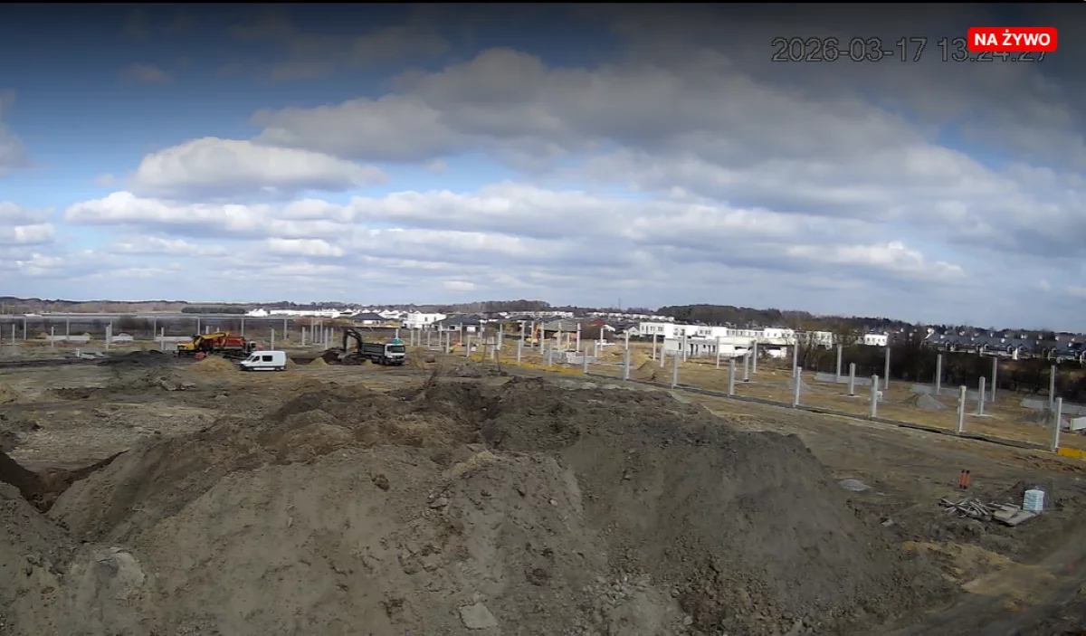 Live z budowy centrum handlowego pod Łodzią. Tego jeszcze nie było!