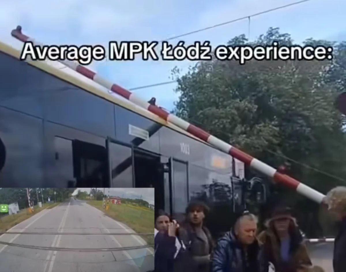 O krok od tragedii w Łodzi. Autobus MPK wjechał pod zamykające się rogatki [VIDEO]