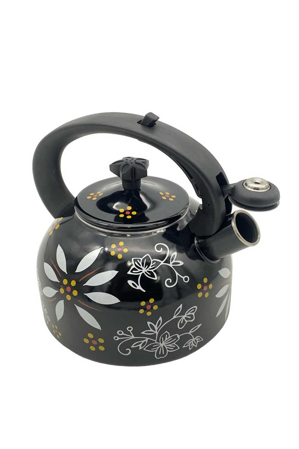 Temp-tations 2.3-qt Enamel on Steel Holiday Tea Kettle 