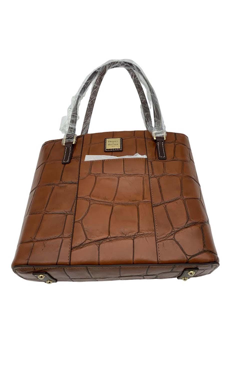 Dooney & Bourke Croco Small Lexington Shopper ,Cognac