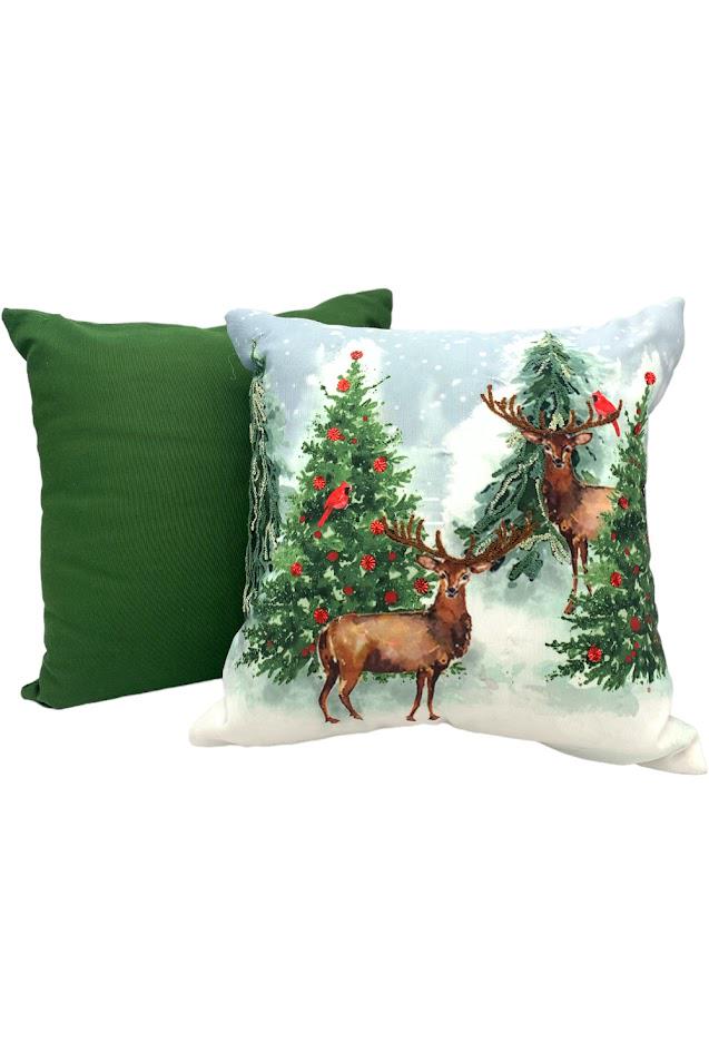 Snowy Trees Pillow by C&F Home