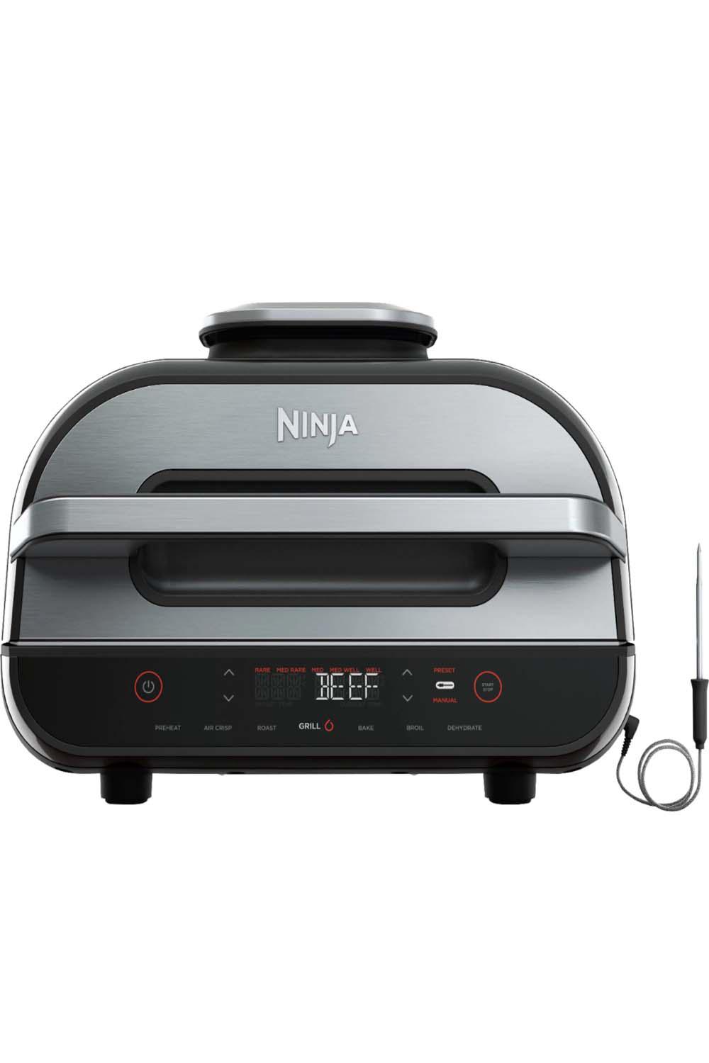 Ninja Foodi Smart XL 6-in-1 Indoor Grill with Air Fry, Roast, Bake, Broil &  Dehydrate, Smart Thermometer, Blue/Black - E