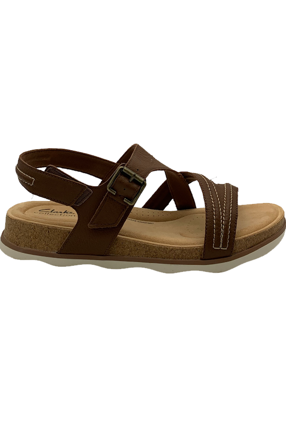 Clarks Collection Adjustable Sandals Brynn Step Rose Tan Leather | Jender