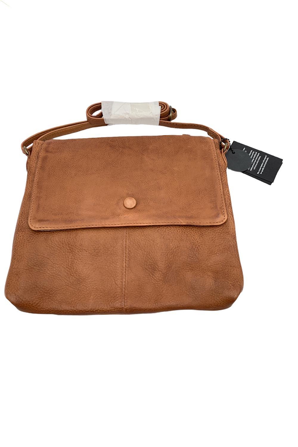 DAY&MOOD Leather Malou Maxi Crossbody Saddle