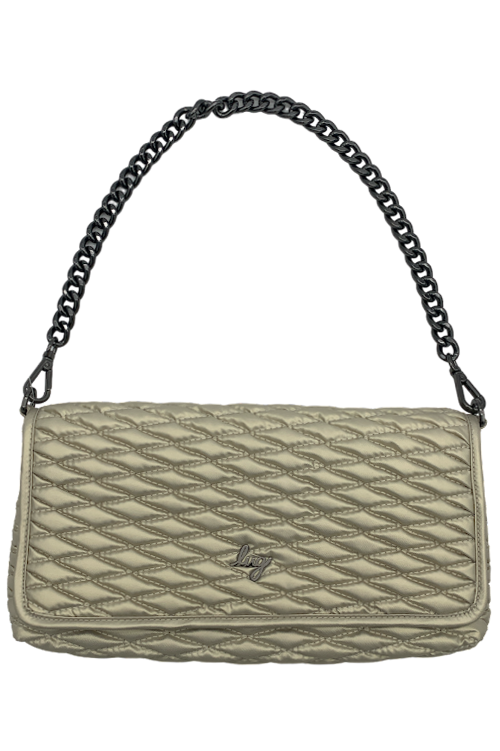 Quilted Shoulder Bag with Chain Straps