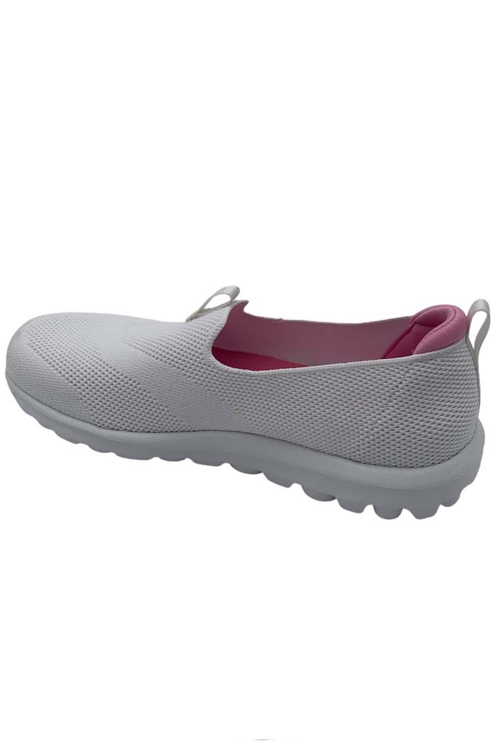 Skechers Gowalk Classic Washable Knit Slip Ons Jasmine Bliss White Jender 8680