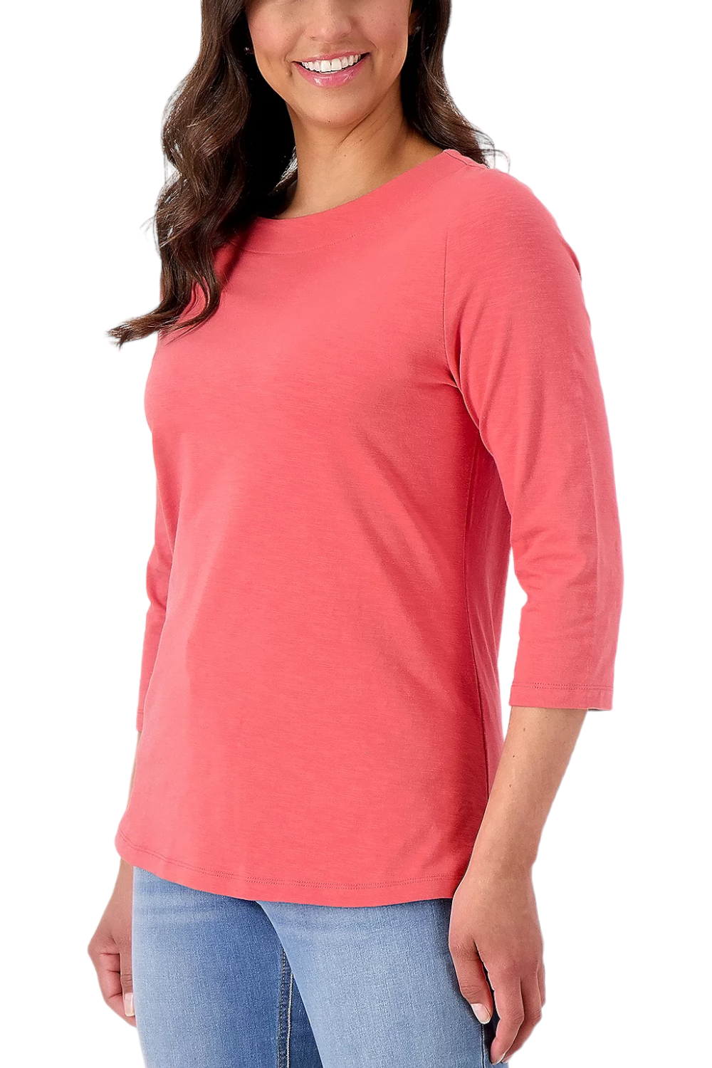 3/4 Sleeve Textured T-Shirt