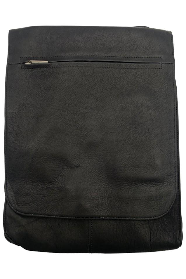 LeDonne Leather Convertible Backpack/Shoulder Bag - Black