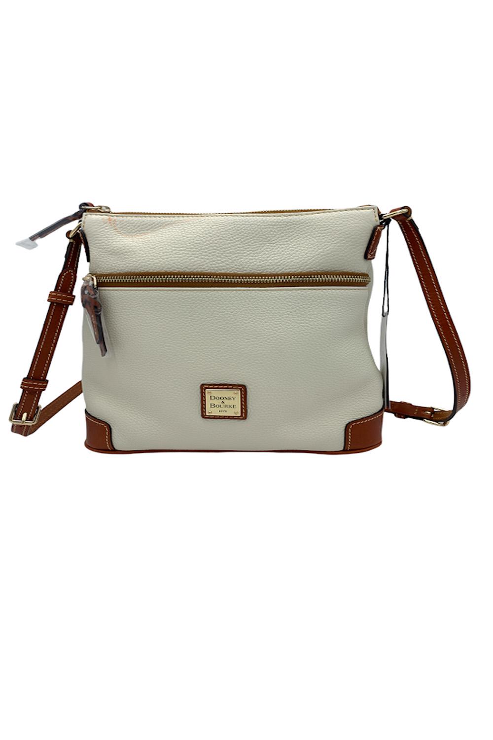 DOONEY and BOURKE Pebble Grain Cream & Brown SHOULDERBAG W 