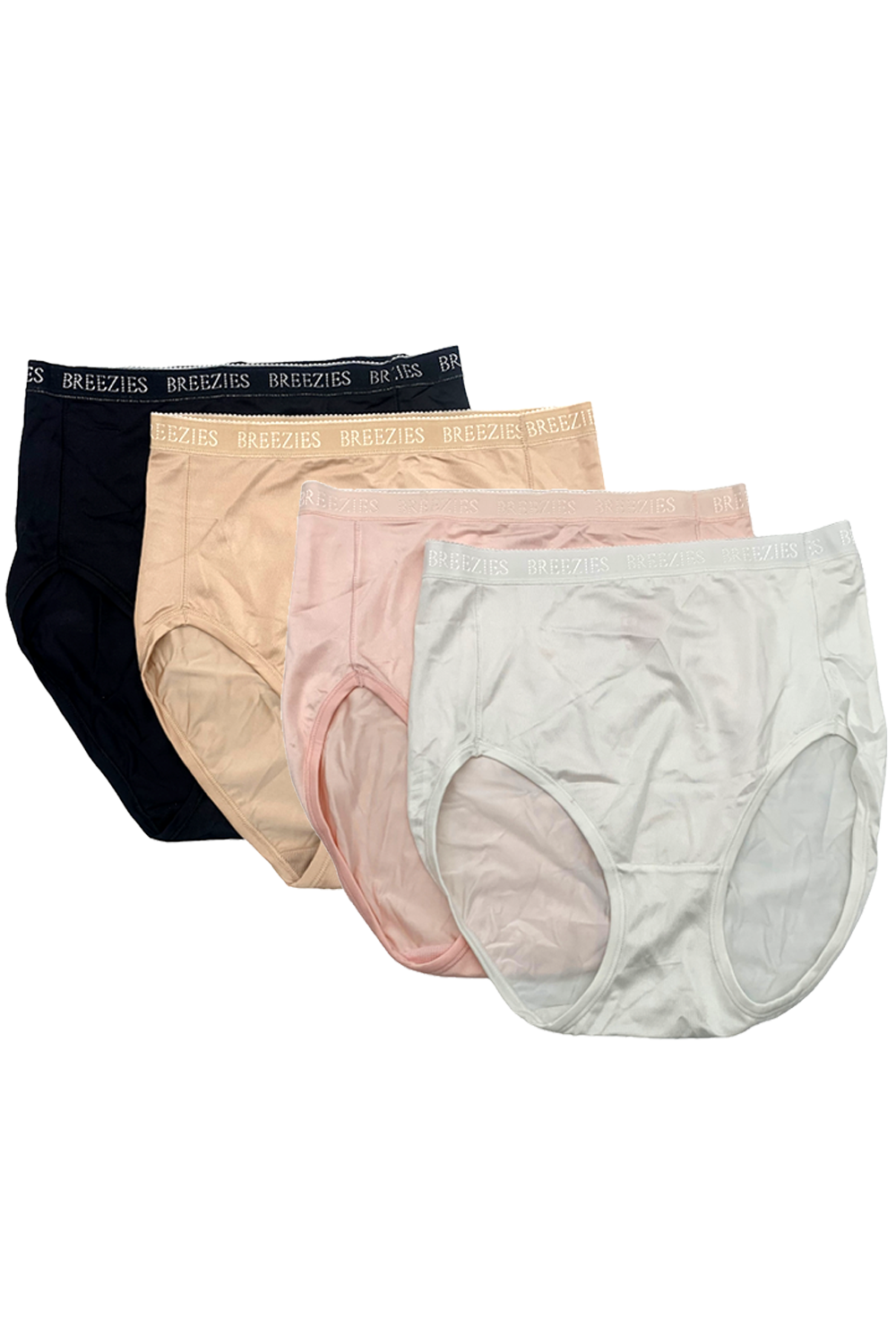 Breezies 4-pack Nylon Microfiber Hi-Cut Panty Basic