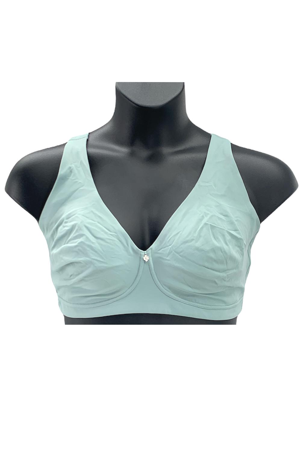 Breezies Modern Micro Unlined Wirefree Support Bra Soft Jade