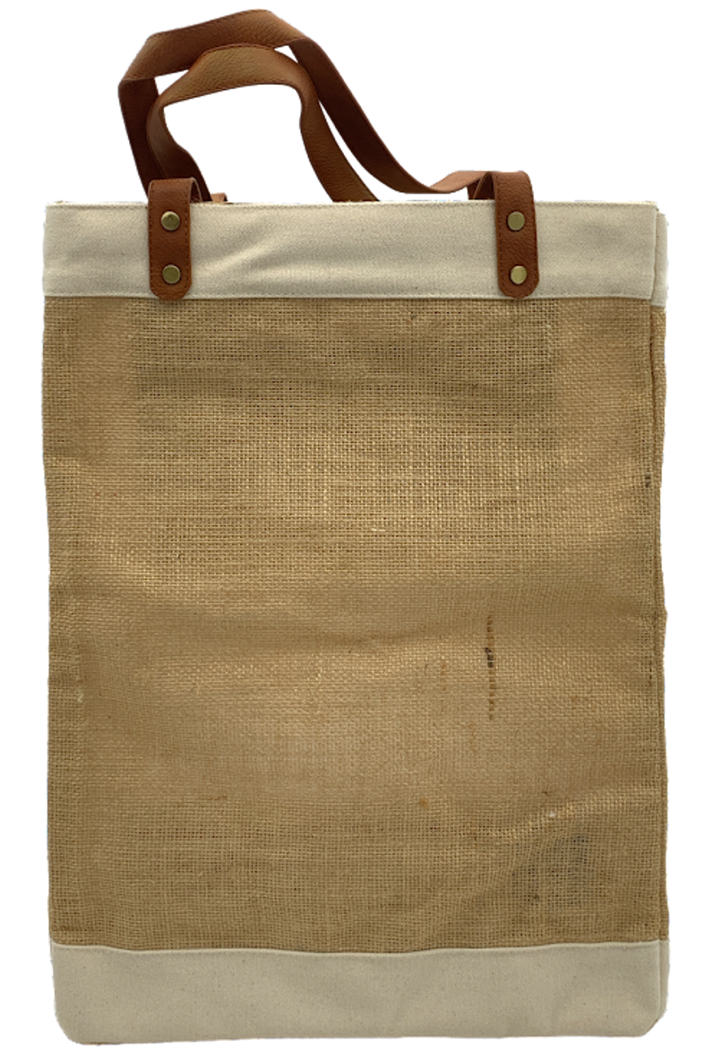 Candace Cameron Bure Market Jute Tote with Leather Handles 