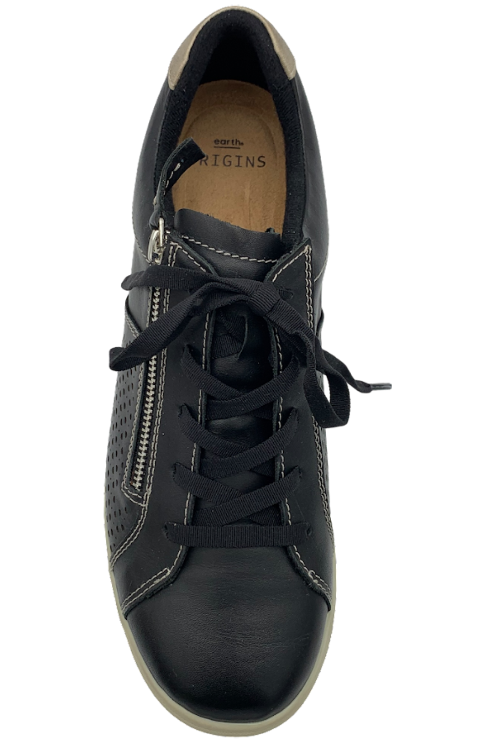 Earth Origins LaceUp Suede Sneaker Etta Black Jender
