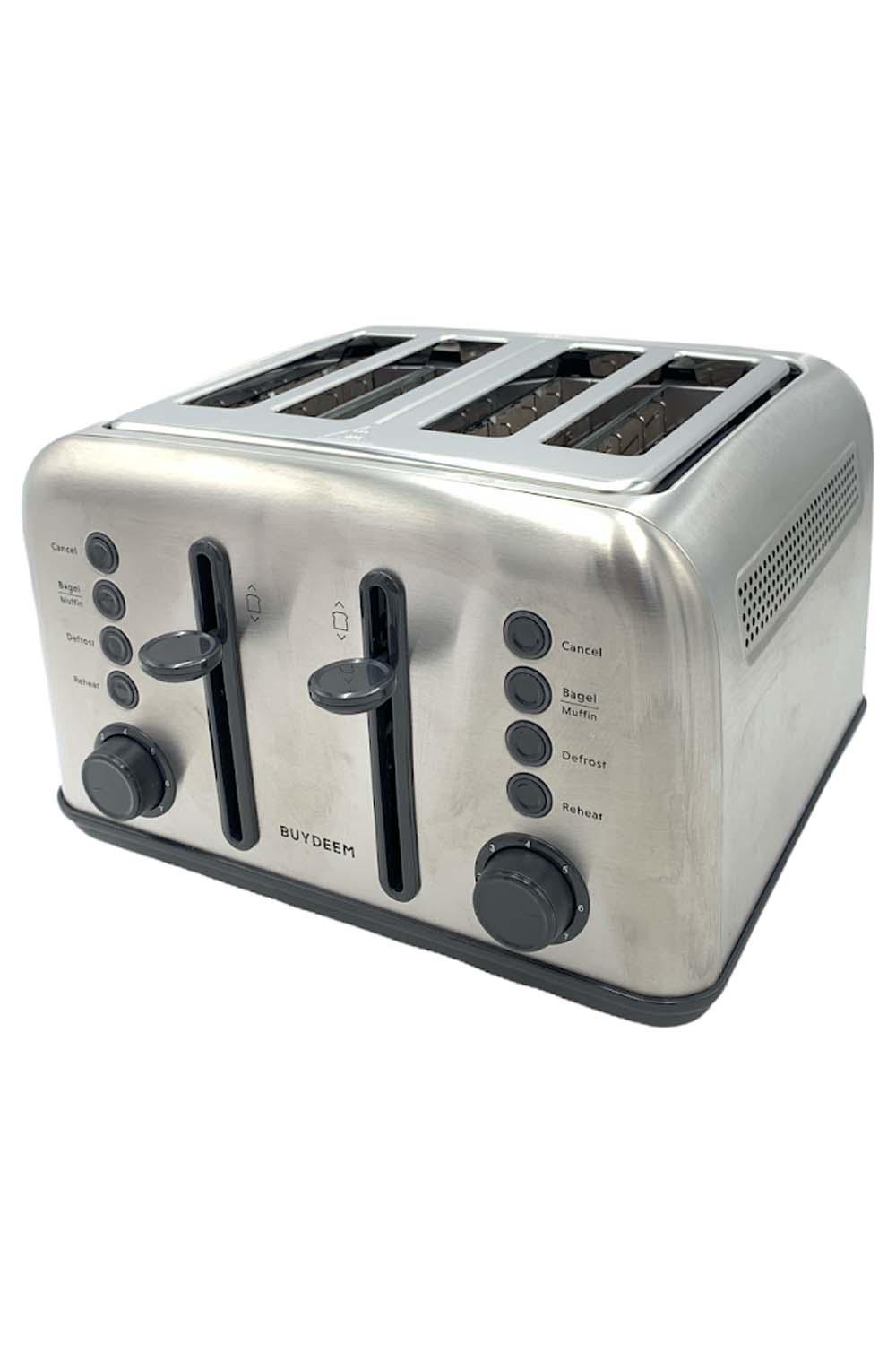 BUYDEEM 4-Slice Toaster Retro DT-6B83 Stainless Steel