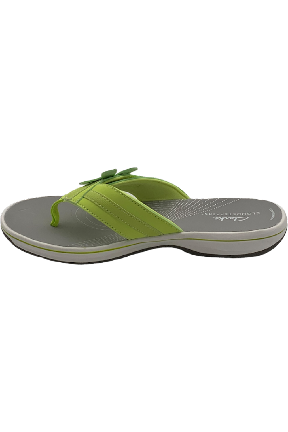 Clarks Cloudsteppers Floral Sport Thong Sandals Brinkley Flora Lime ...