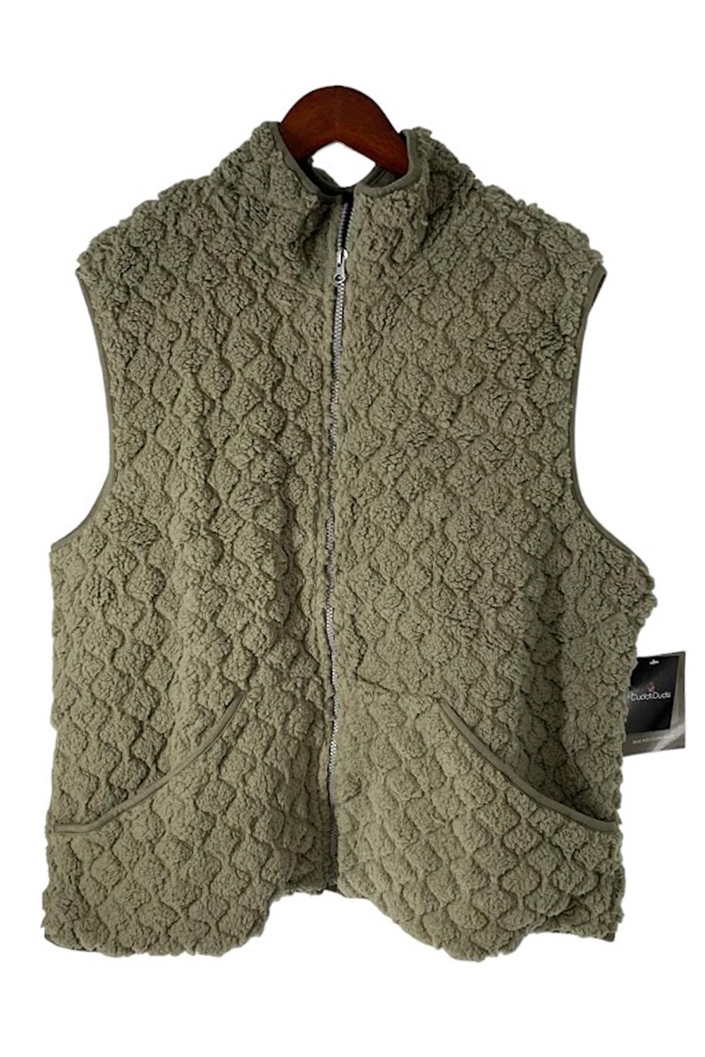 Cuddl Duds Quilted Cozy Vest Sage Jender 