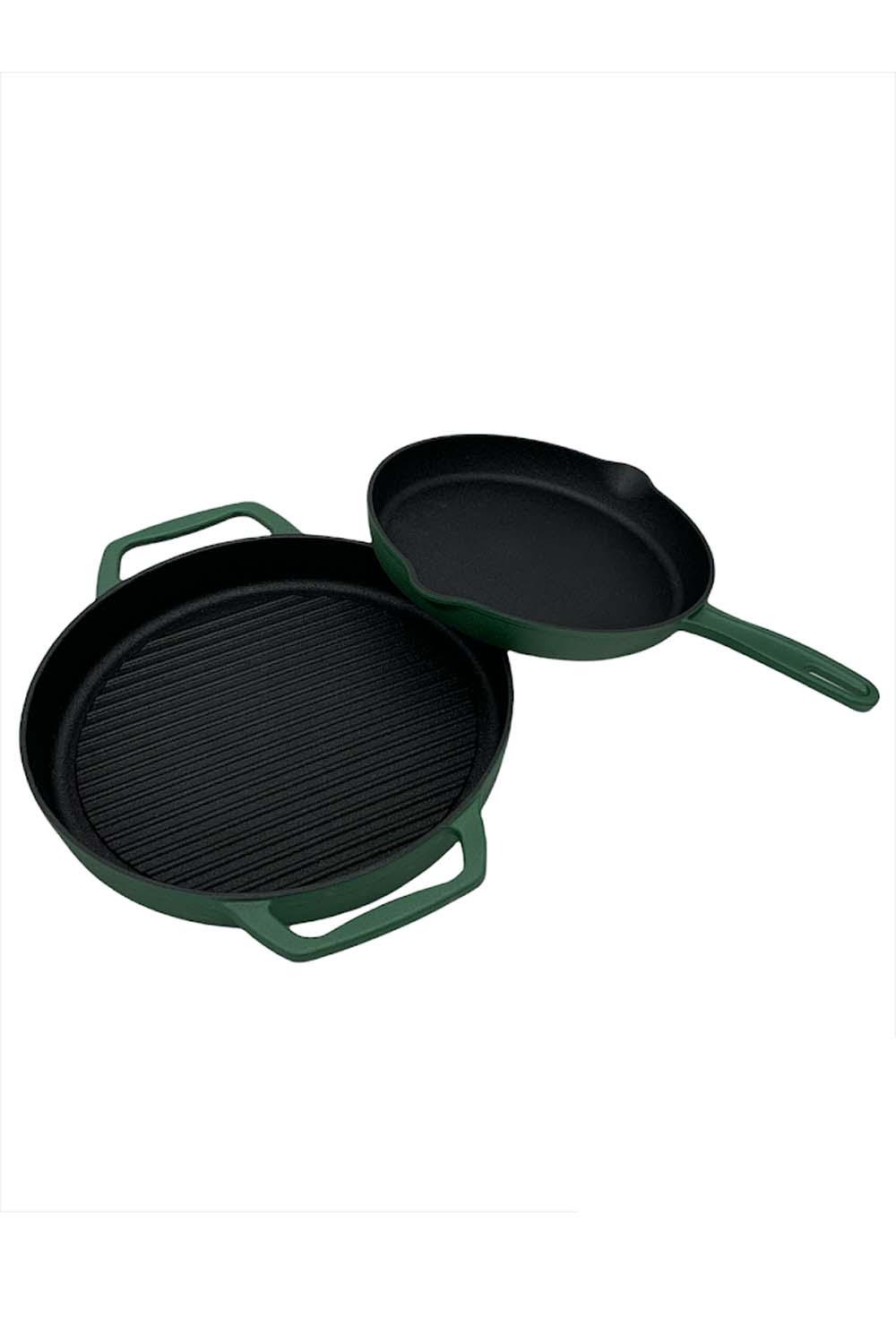 NEW Cook's Essentials Nonstick Square Cast-Iron Grill Pan 