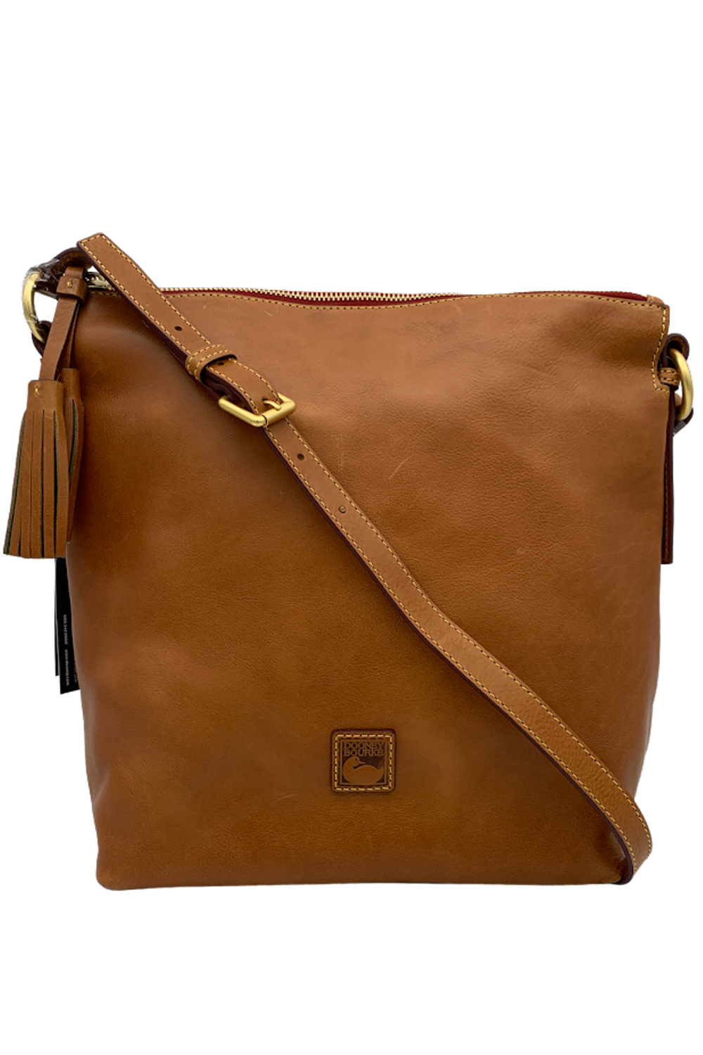 Dooney & Bourke Florentine Leather Twist Sac Shoulder Bag Natural -B