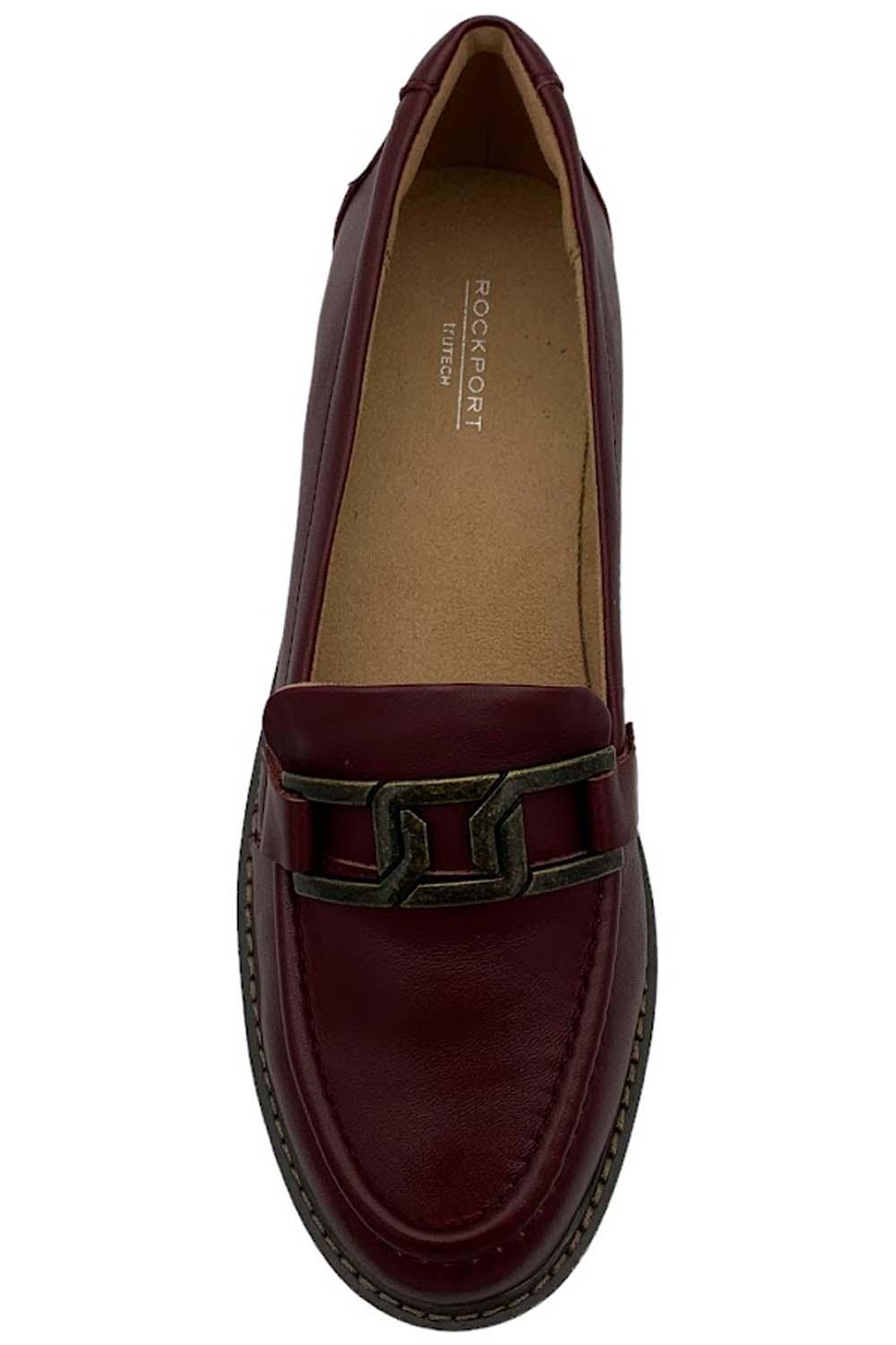 Rockport Leather Lug Sole Chain Loafers - Kacey 