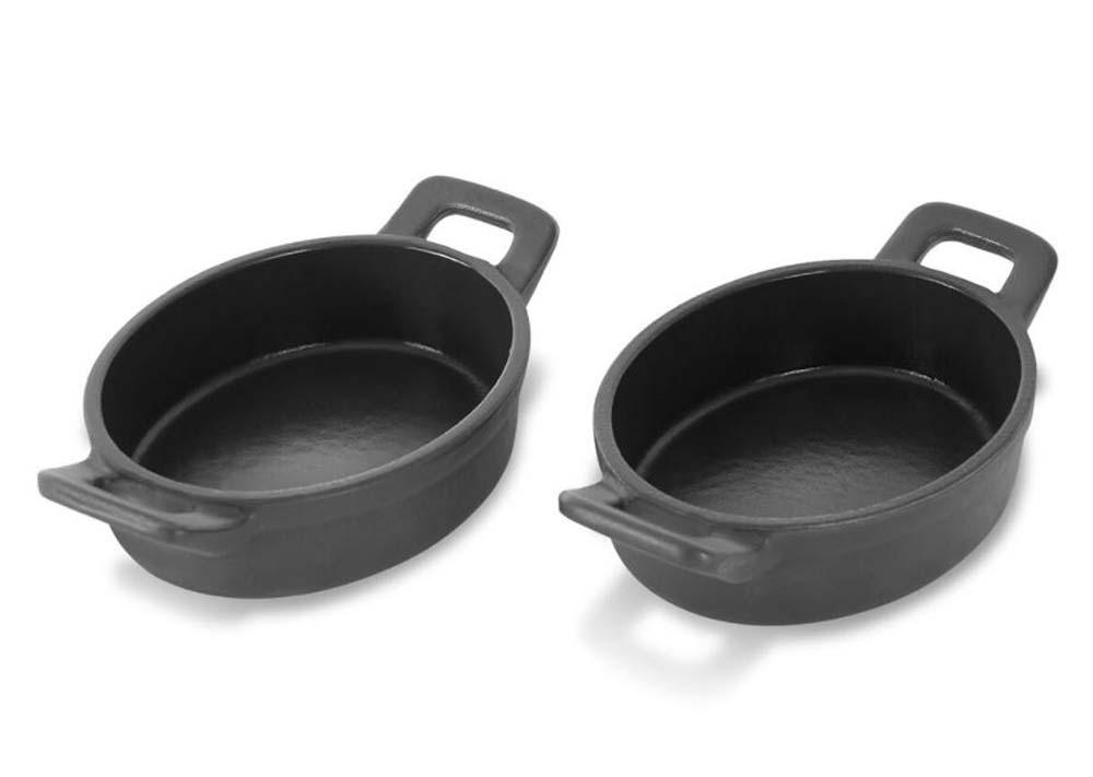 Geoffrey Zakarian Cast Iron Non-Stick Mini Baking Oval Pans - Set of 2
