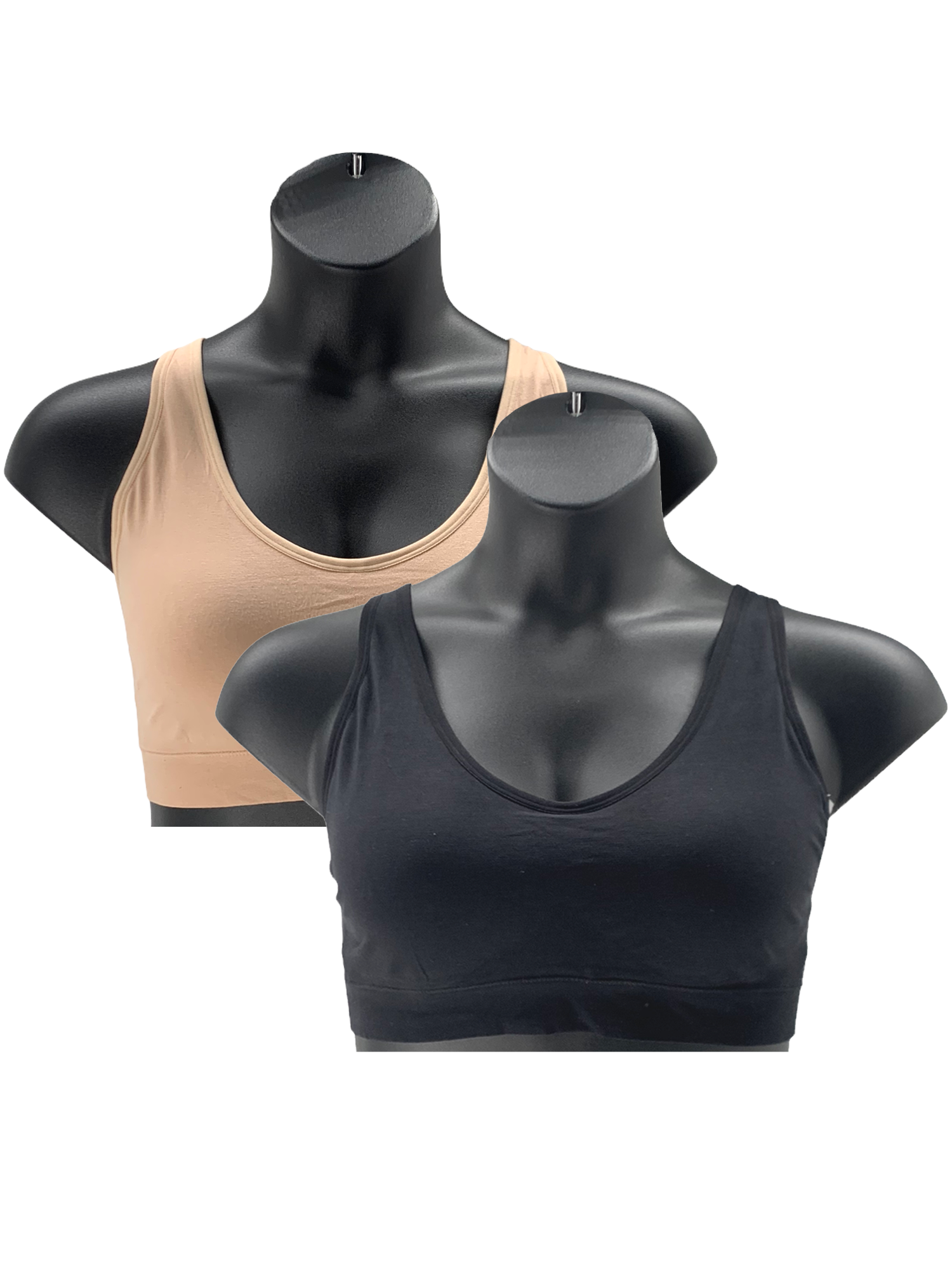 Jockey 2-pack Cotton Seamfree Tank Bra Black/Light