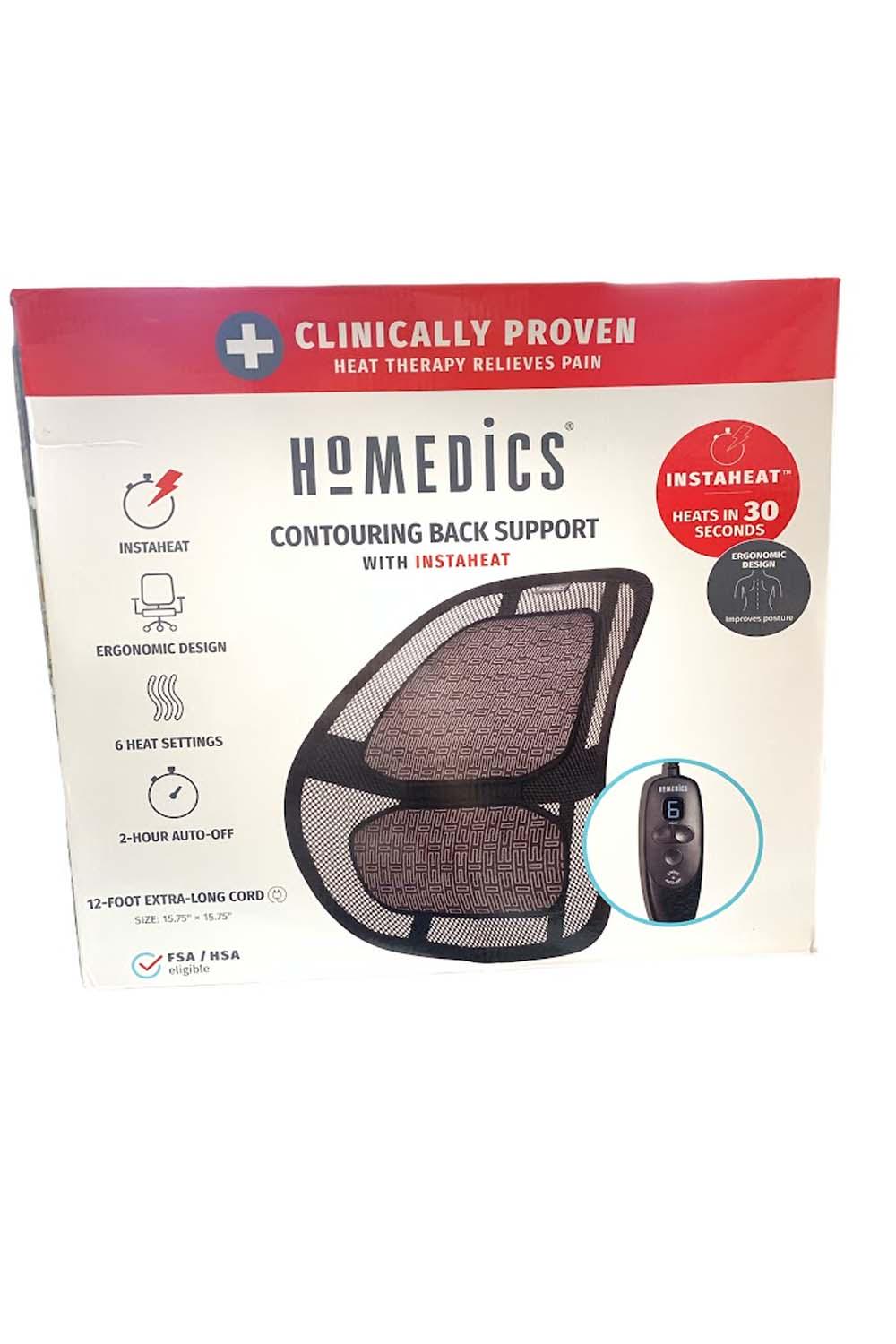 Homedics Contoured Seat Cushion With Instaheat. Ergonomics Design. New