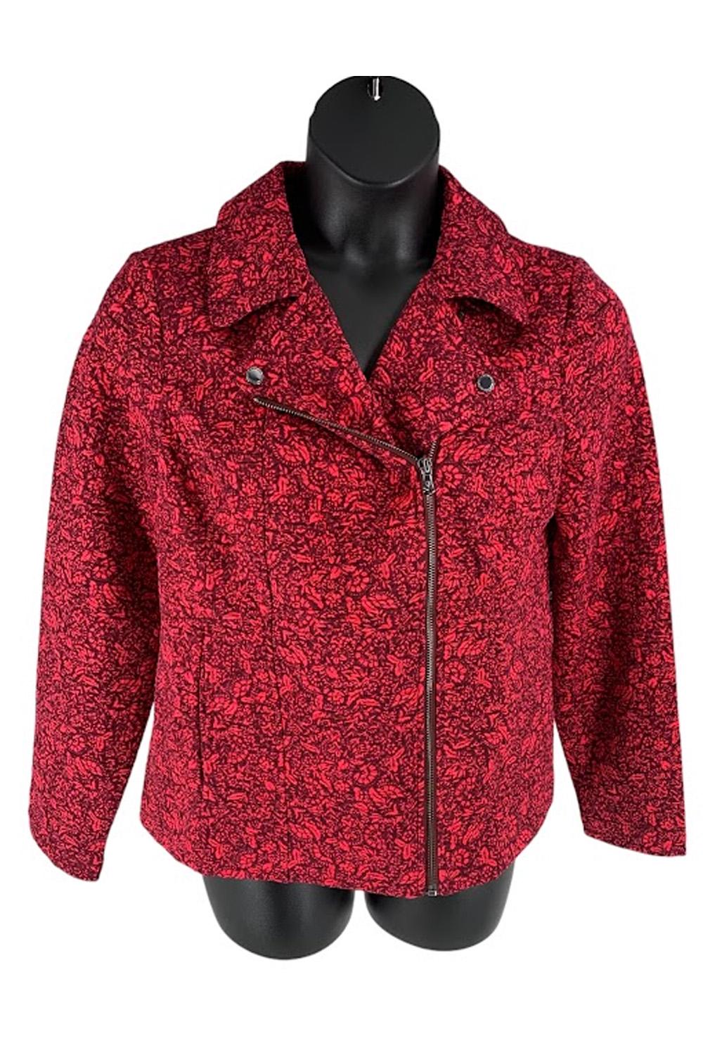 Isaac Mizrahi Live! SOHO Jacquard Zip-Up Jacket with Hood 