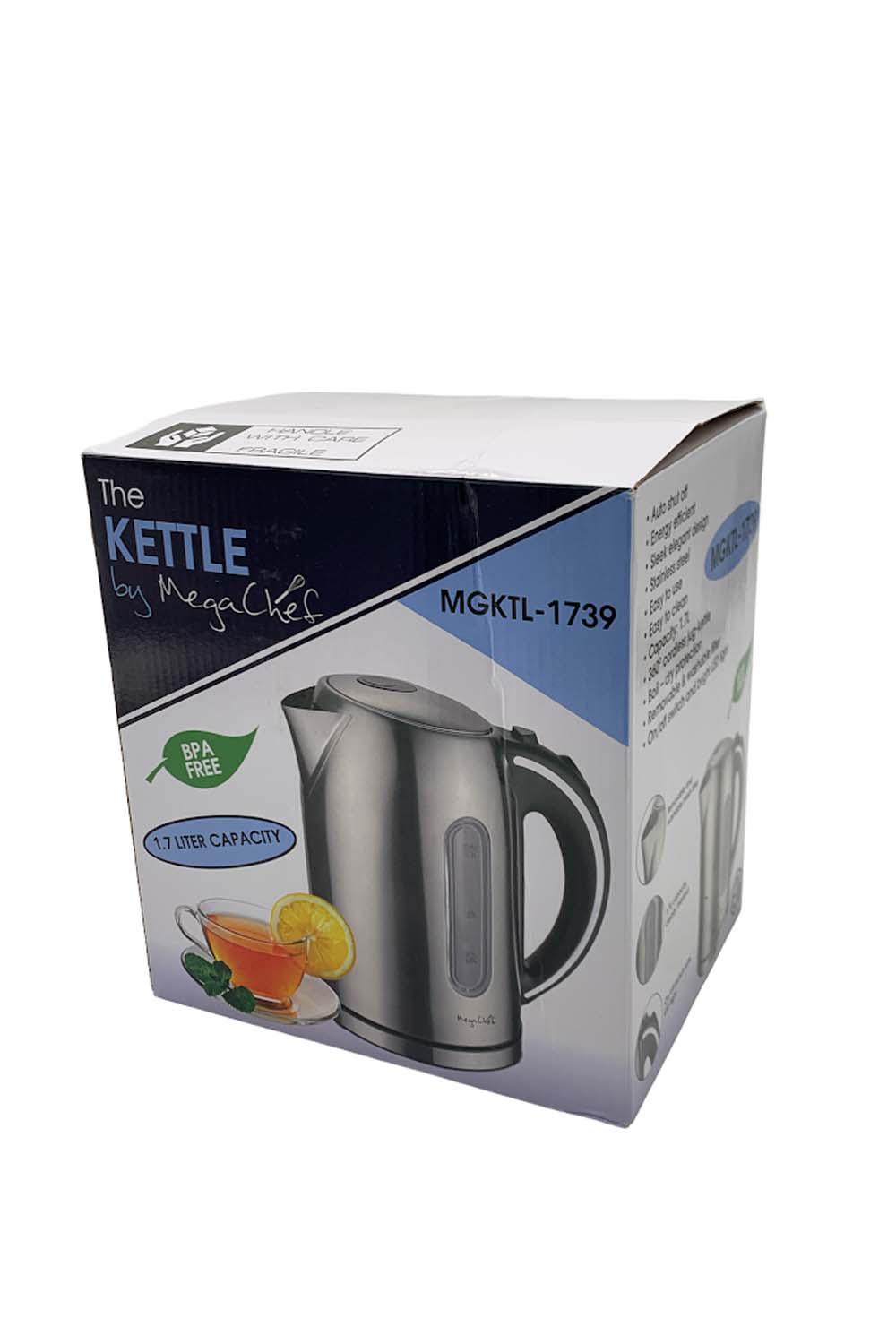 MegaChef 1.7 Liter Glass and Stainless Steel Electric Tea Kettle