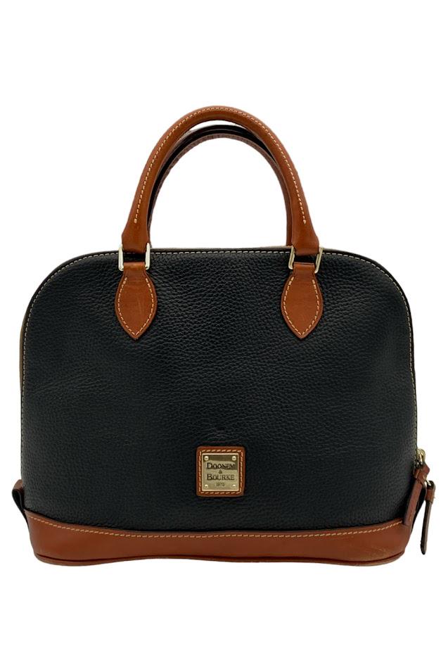 Pebble Grain Zip Zip Satchel