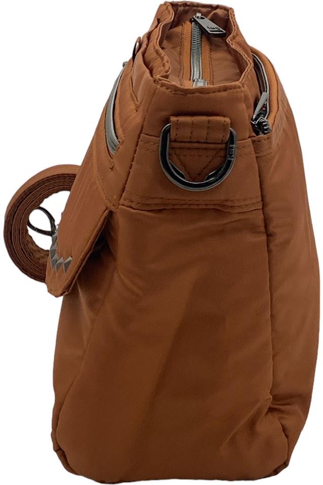 Lug RFID Crossbody with Stud Detail Pacer 2 Copper Brown Jender
