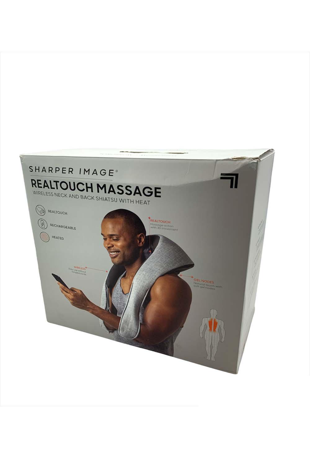 Sharper Image Massager Realtouch Shiatsu Wireless Neck and Back with Heat