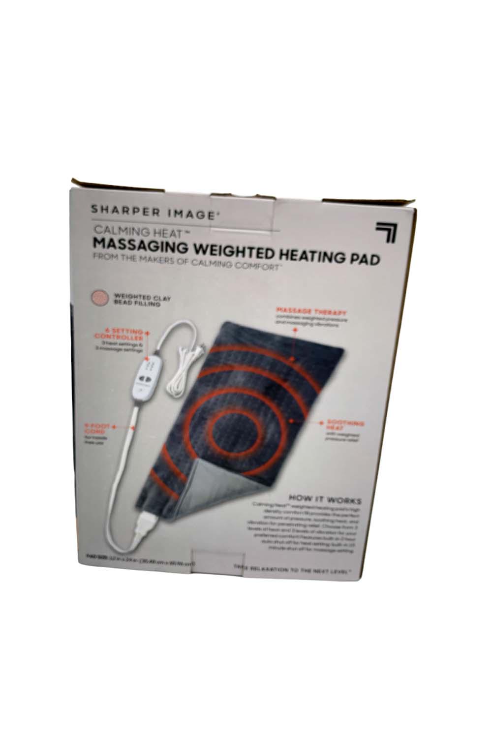 Calming Heat By Sharper Image, Weighted Massaging Heating Pad