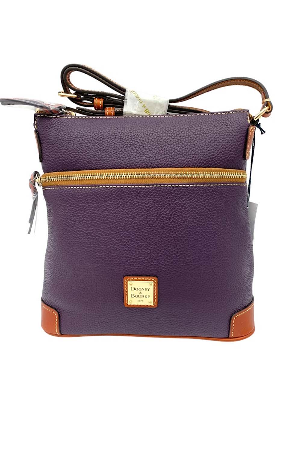 Dooney & Bourke, Bags, Dooney Bourke Purple Leather Zippered Adjustable  Crossbody