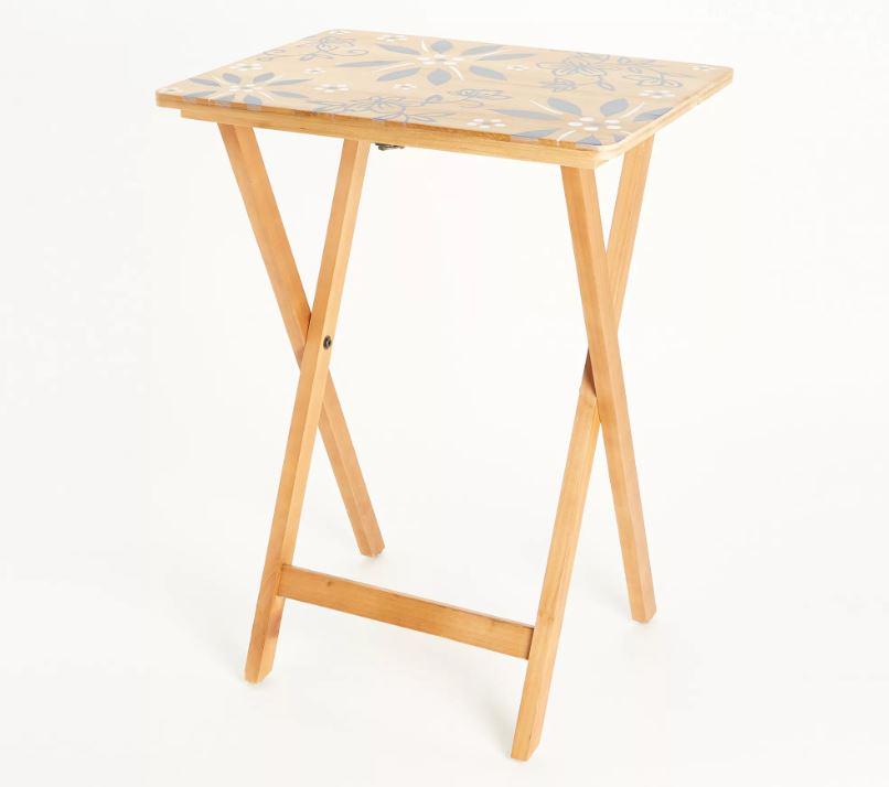 Mesa de bandeja de TV plegable de madera Temp-tations con bandeja extraíble - Imagen 2 de 3