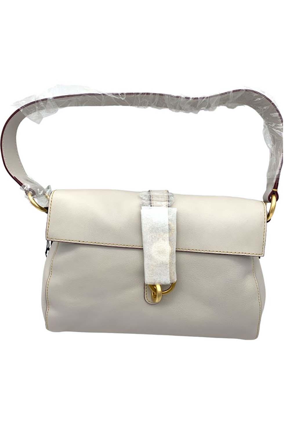 DELVAUX Givry Shoulder Bag Beige Leather