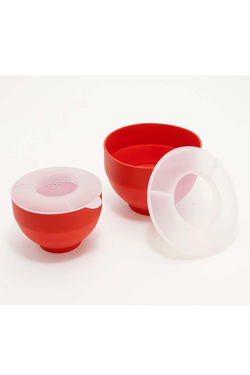 W&P Set of (2) Collapsible Silicone Popcorn Poppers 